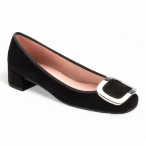 47538 - Black Suede Heel for Teen/Women by Pretty Ballerinas