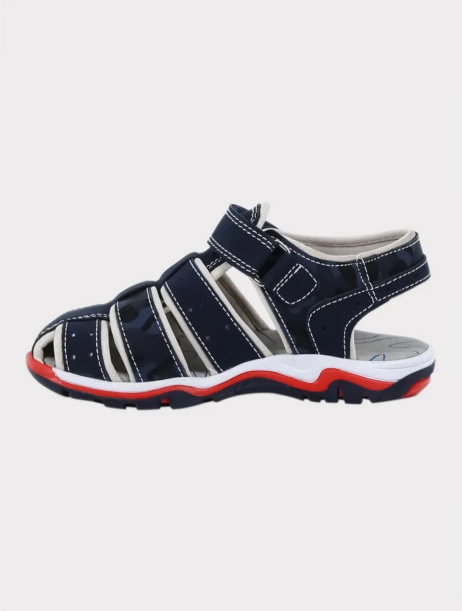 Boys Casual Trekking Sandals - Navy Blue