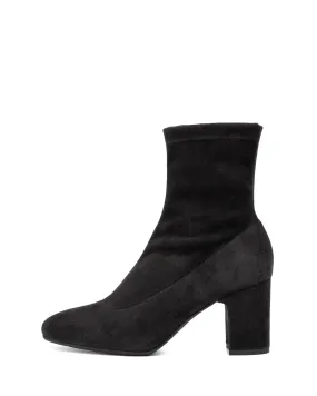 Briana Stretch Suede Bootie | Anthracite