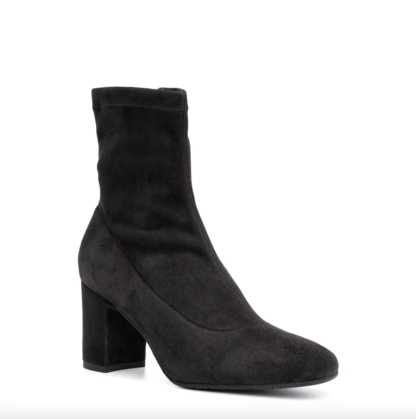 Briana Stretch Suede Bootie | Anthracite