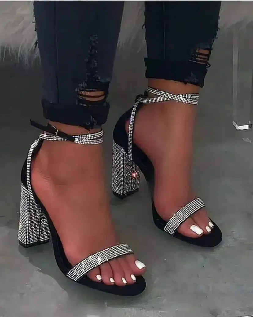 Casual Rhinestone Party Pumps Sandals