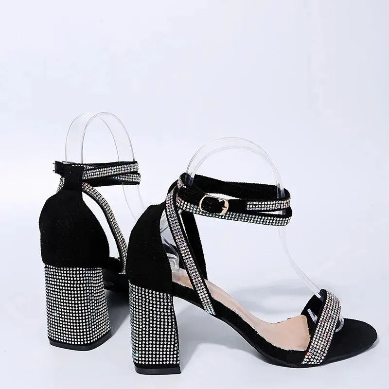 Casual Rhinestone Party Pumps Sandals