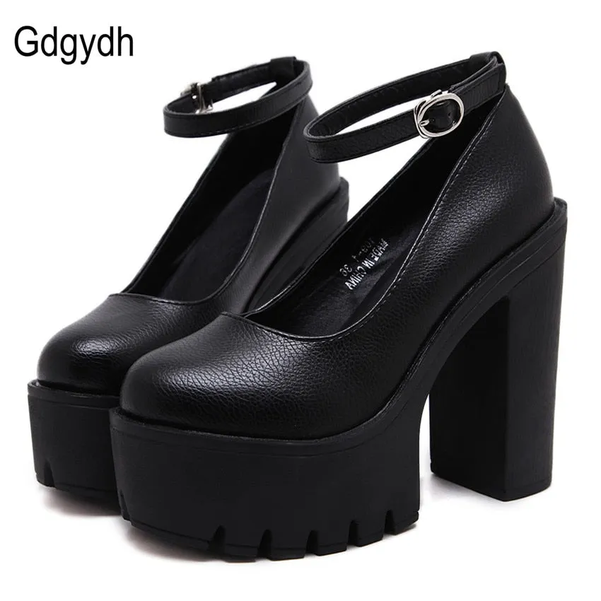 Casual Square-Heeled Ankle Strap Sandals