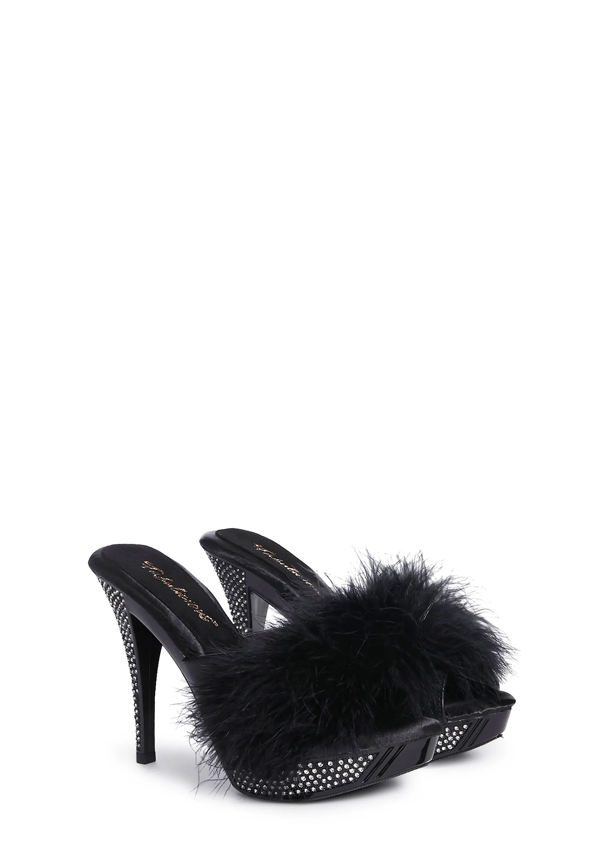 Elegant-401F Marabou Heels