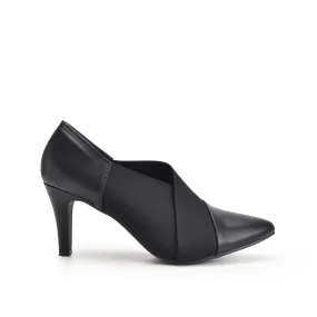 Elegant Black Mid Heel Pumps | 423N-C