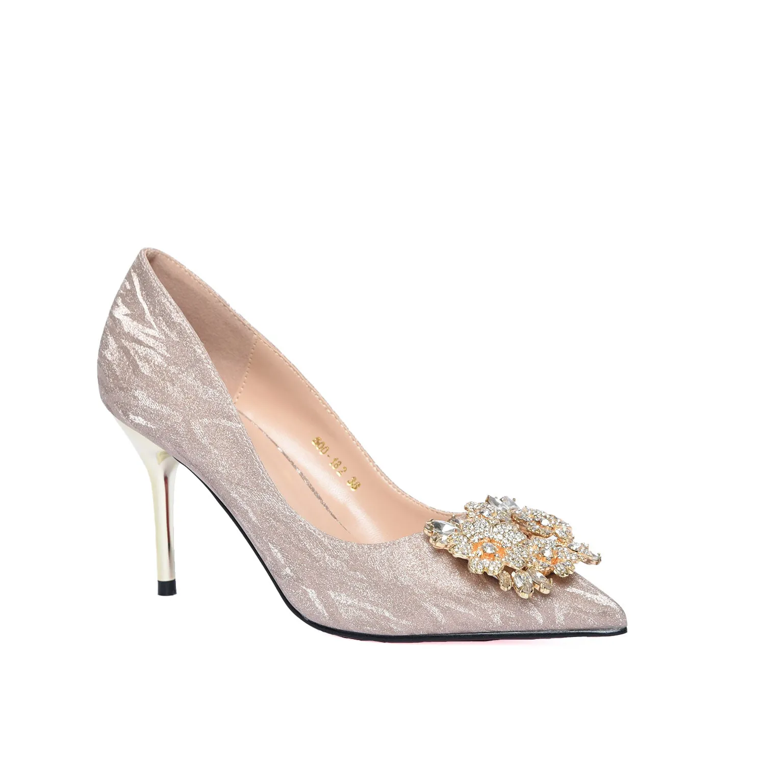 Elegant Pearl Embellished Stiletto Heels | 474L-PX