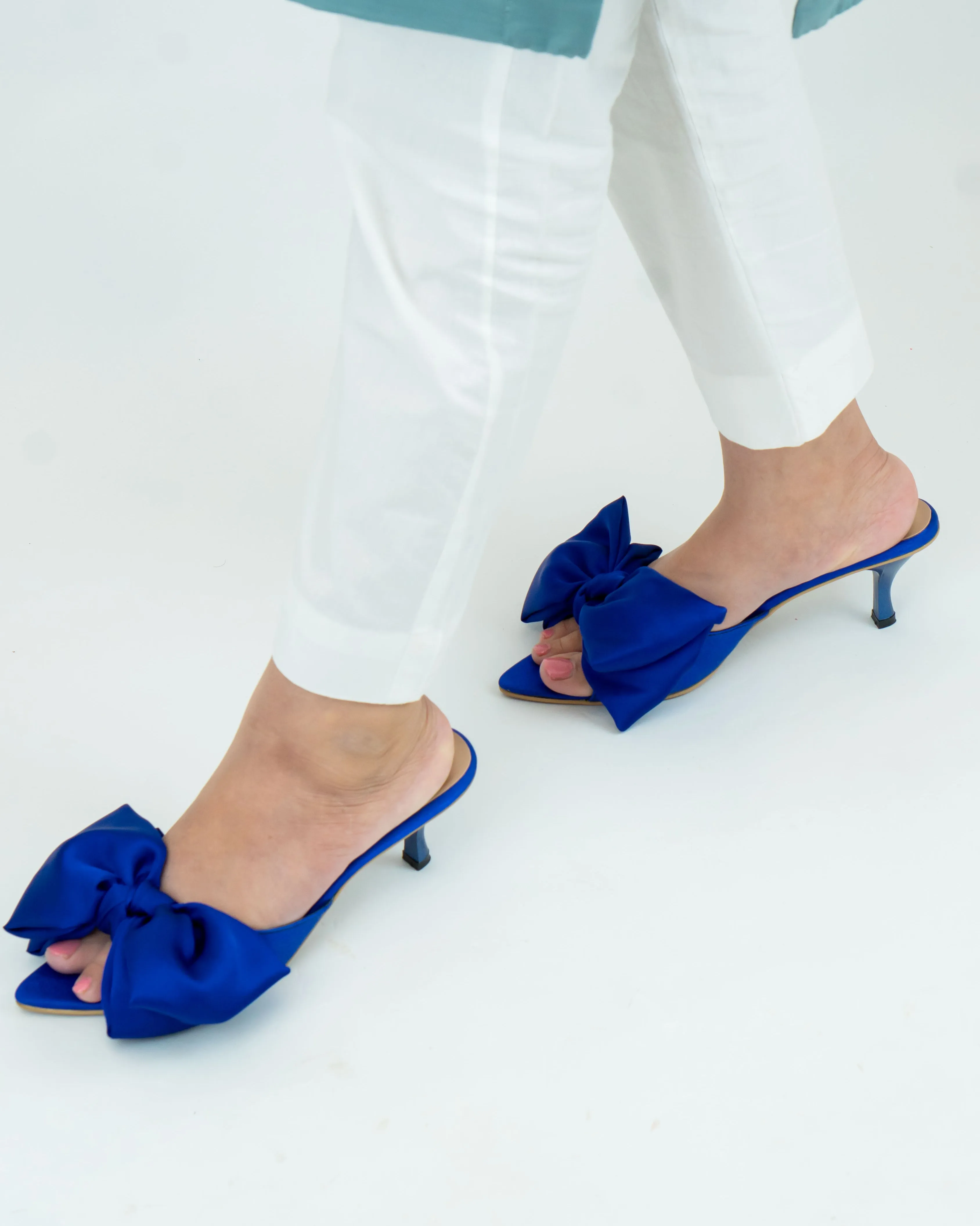 Hannah Bow Heels - Blue