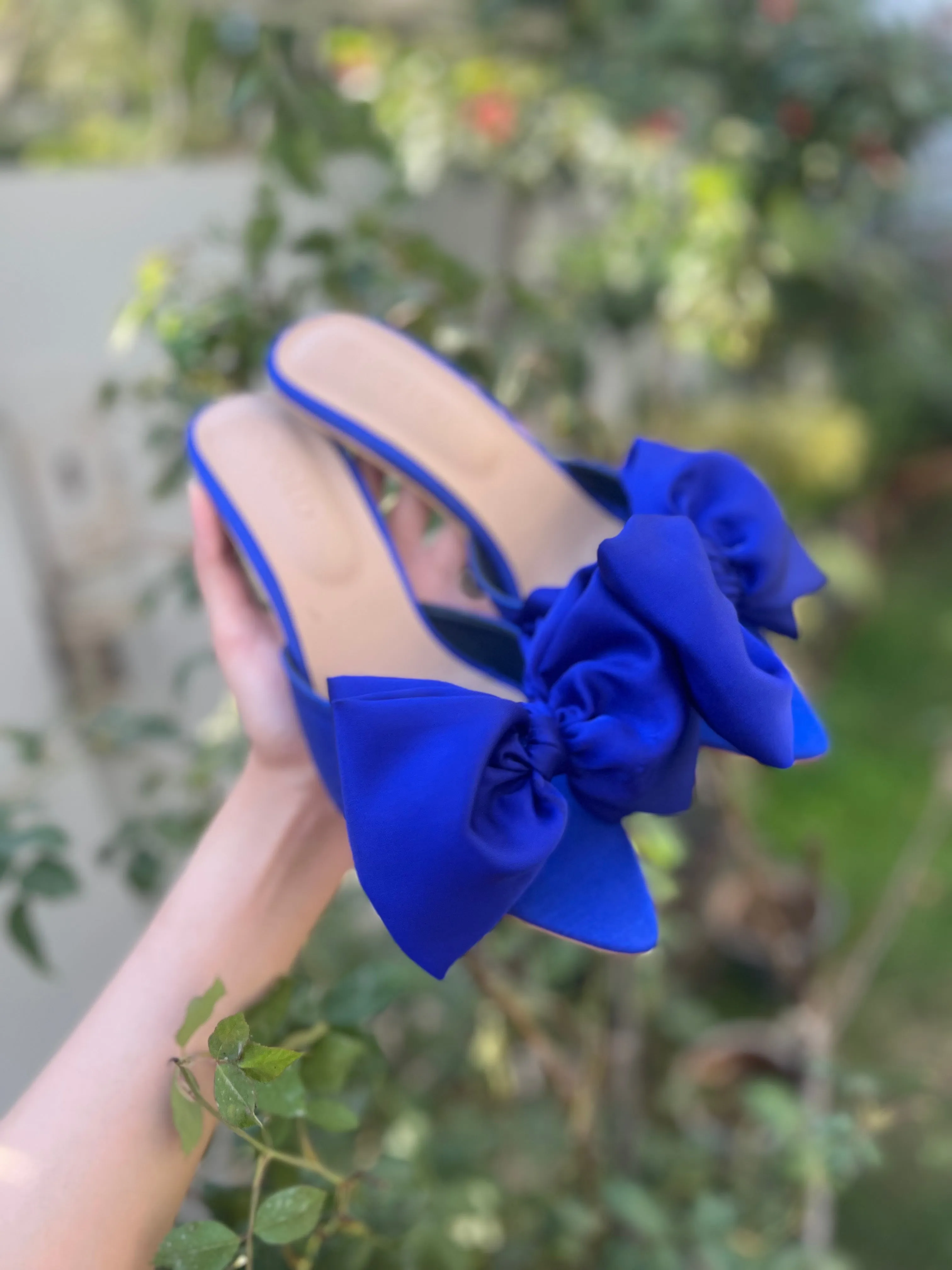 Hannah Bow Heels - Blue