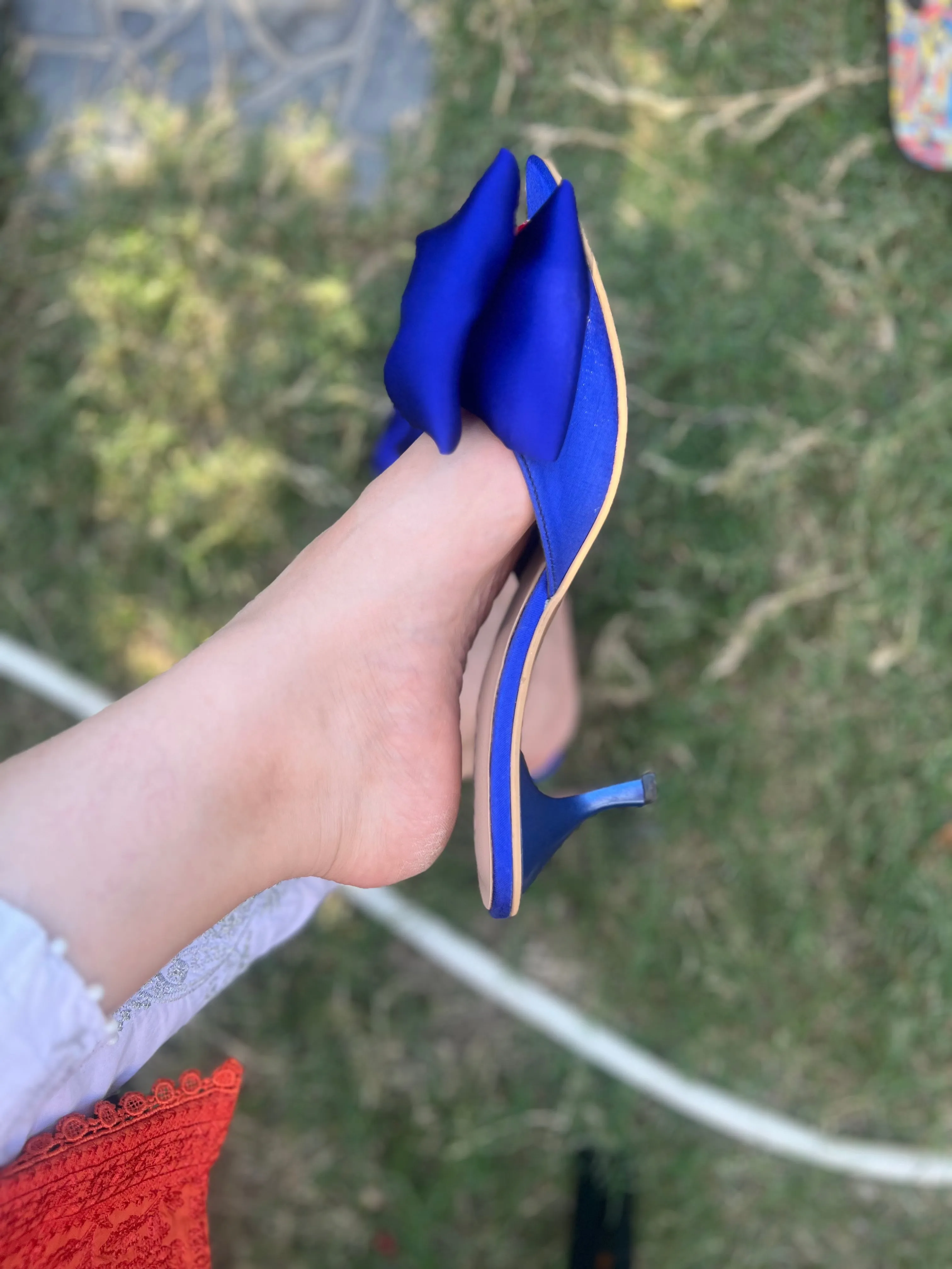 Hannah Bow Heels - Blue