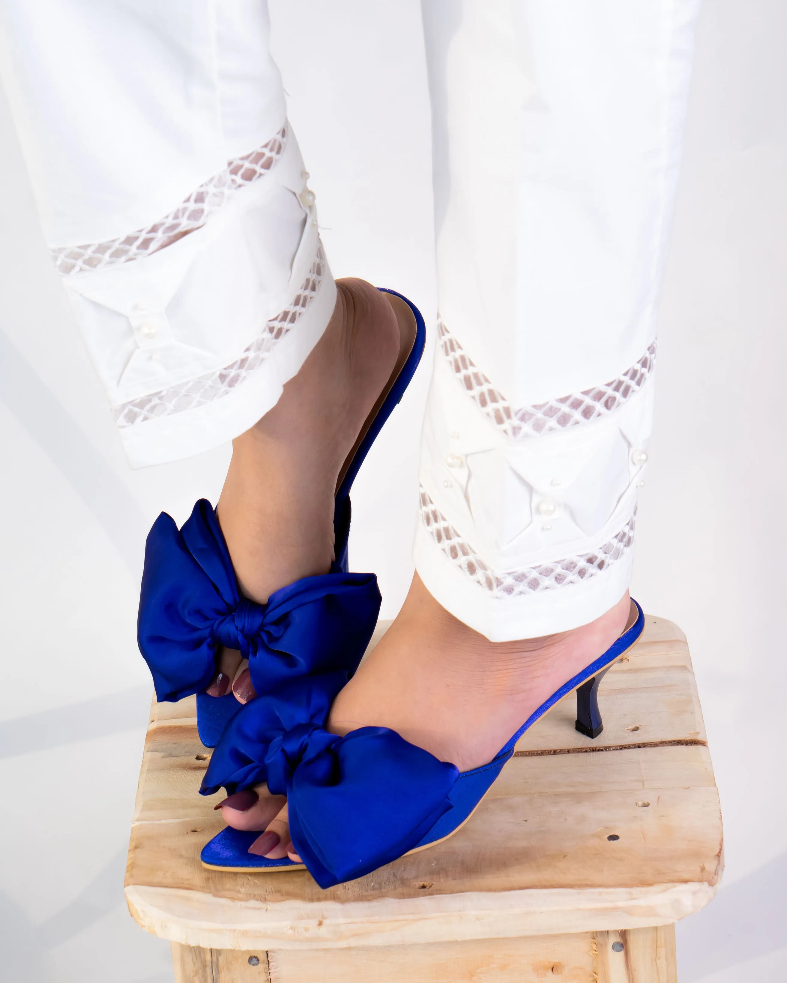 Hannah Bow Heels - Blue