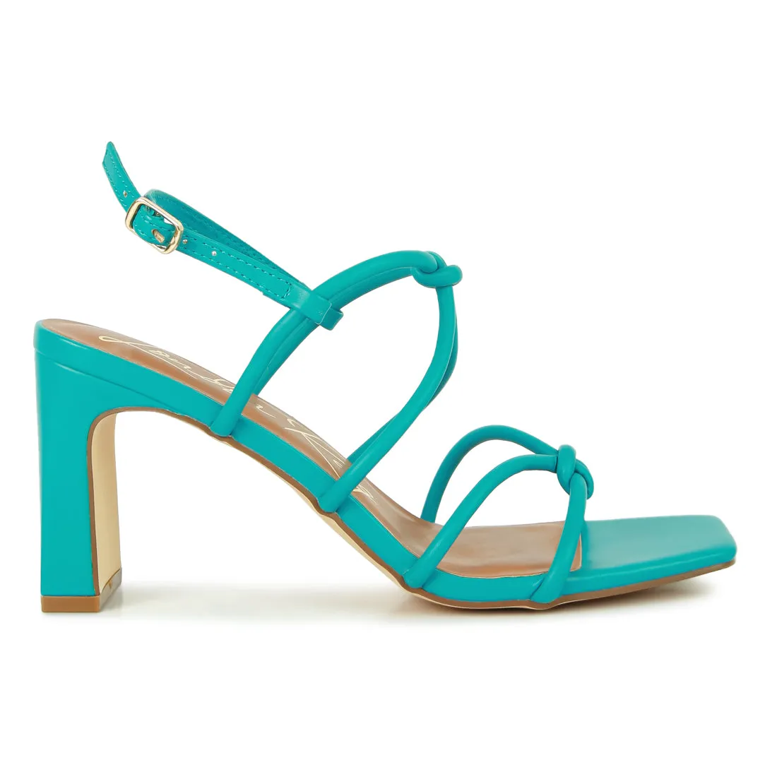 Kralor Knotted Strap Mid Heel Sandal