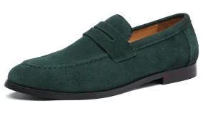 Men's Moc Toe Suede Penny Loafers