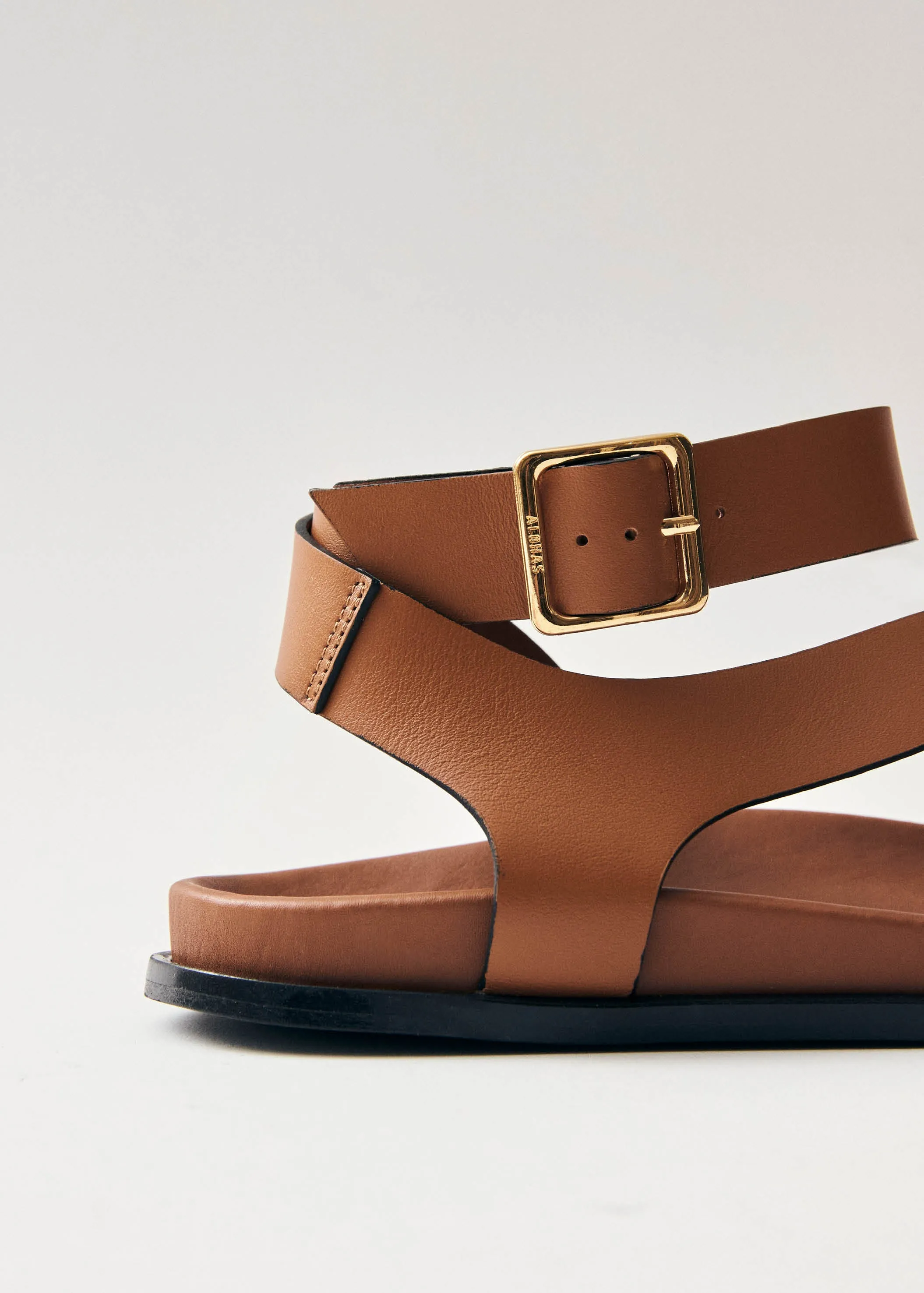 Myles Tan Leather Sandals