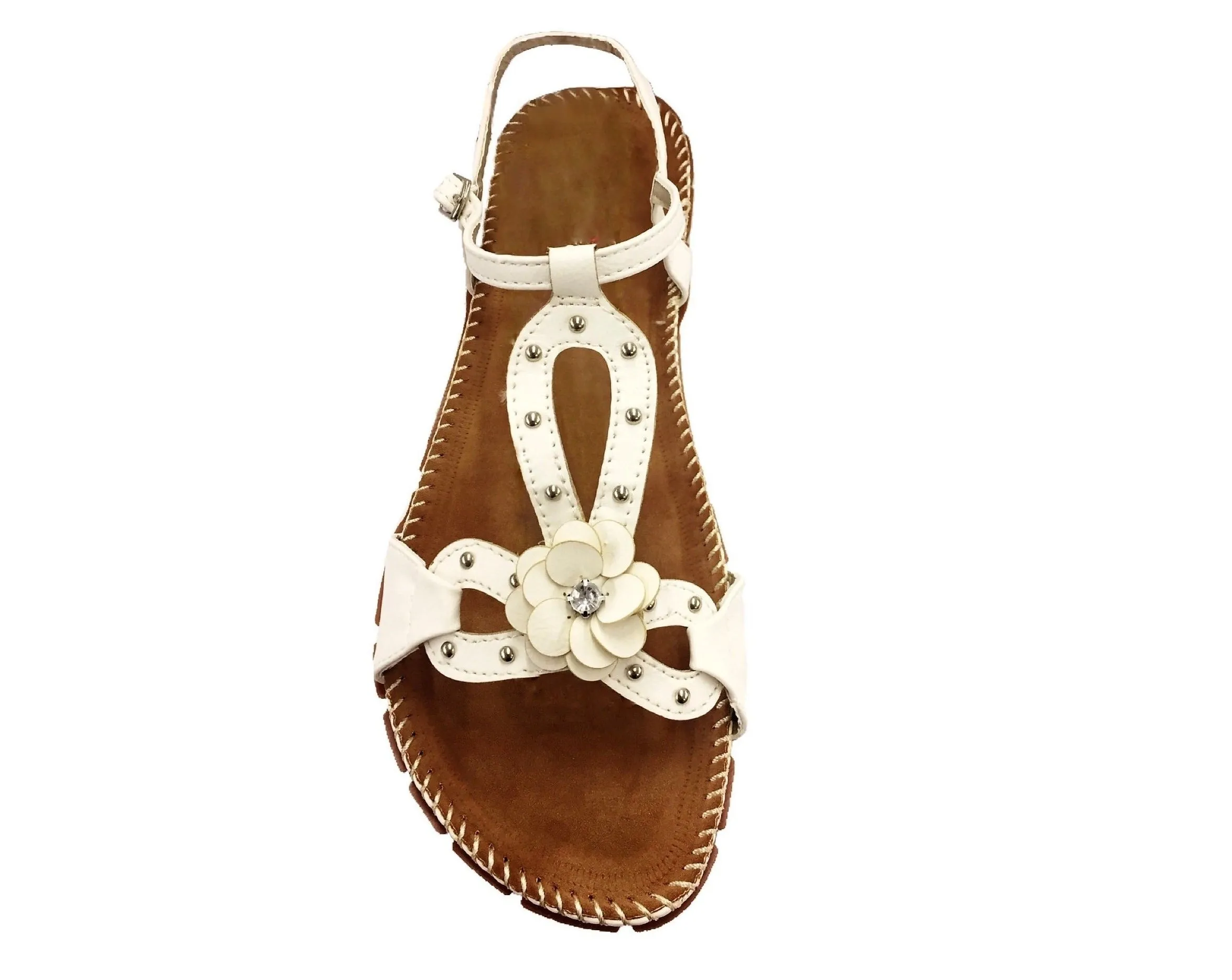 Soft Padded Flower Stud Sandals