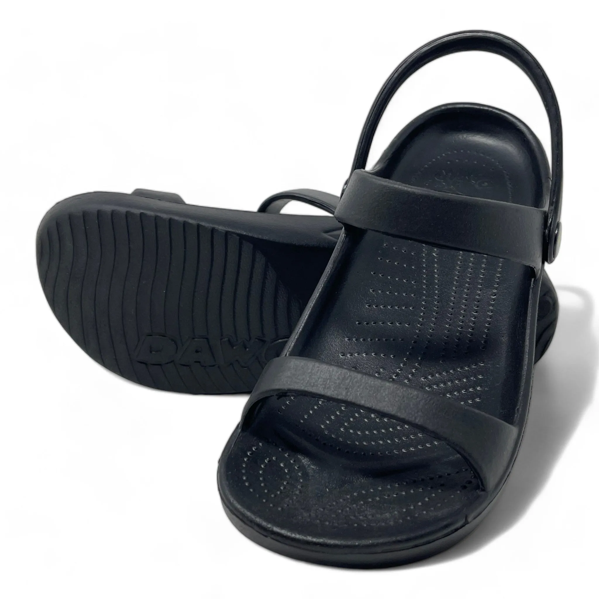 Women's 3-Strap Sandals - Black