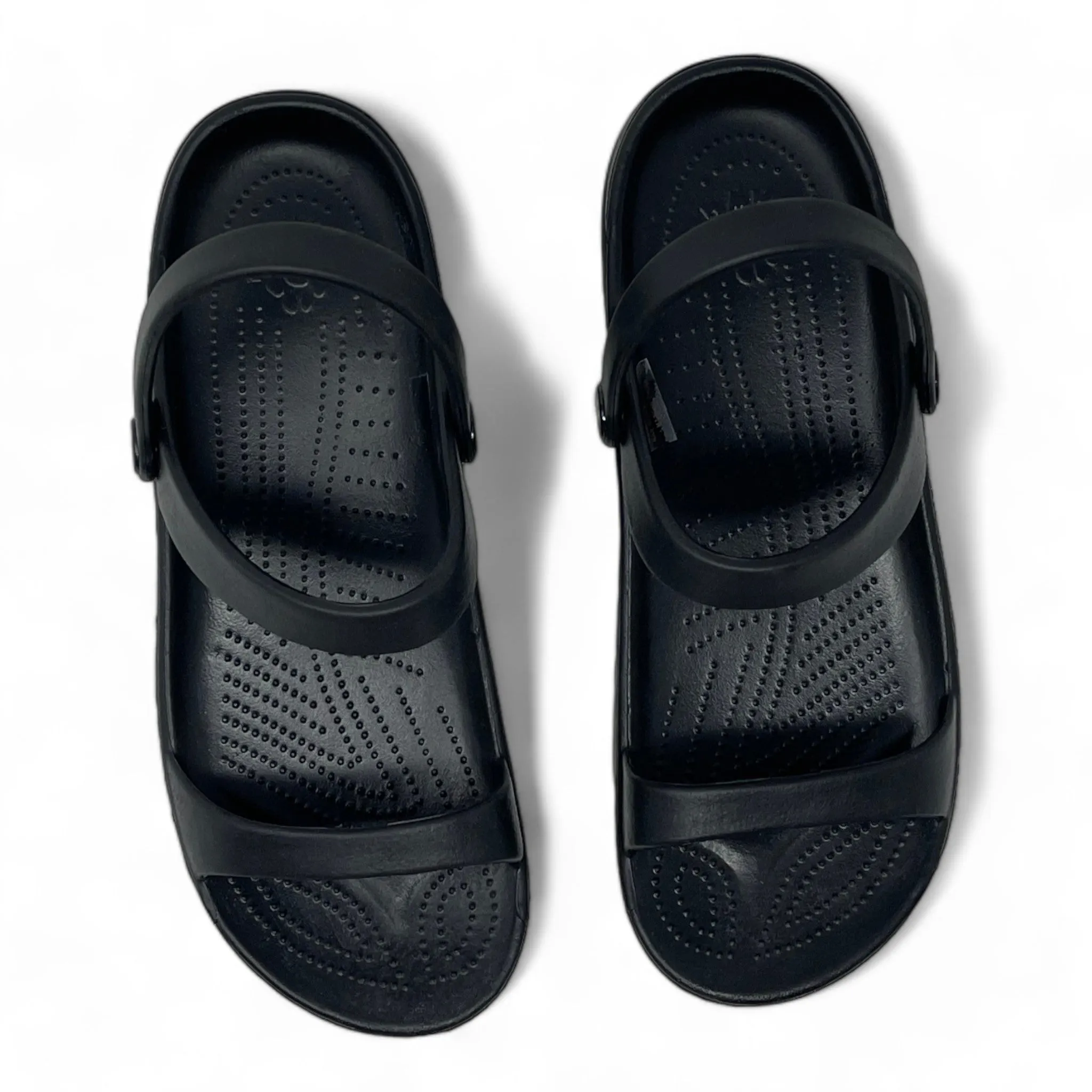 Women's 3-Strap Sandals - Black