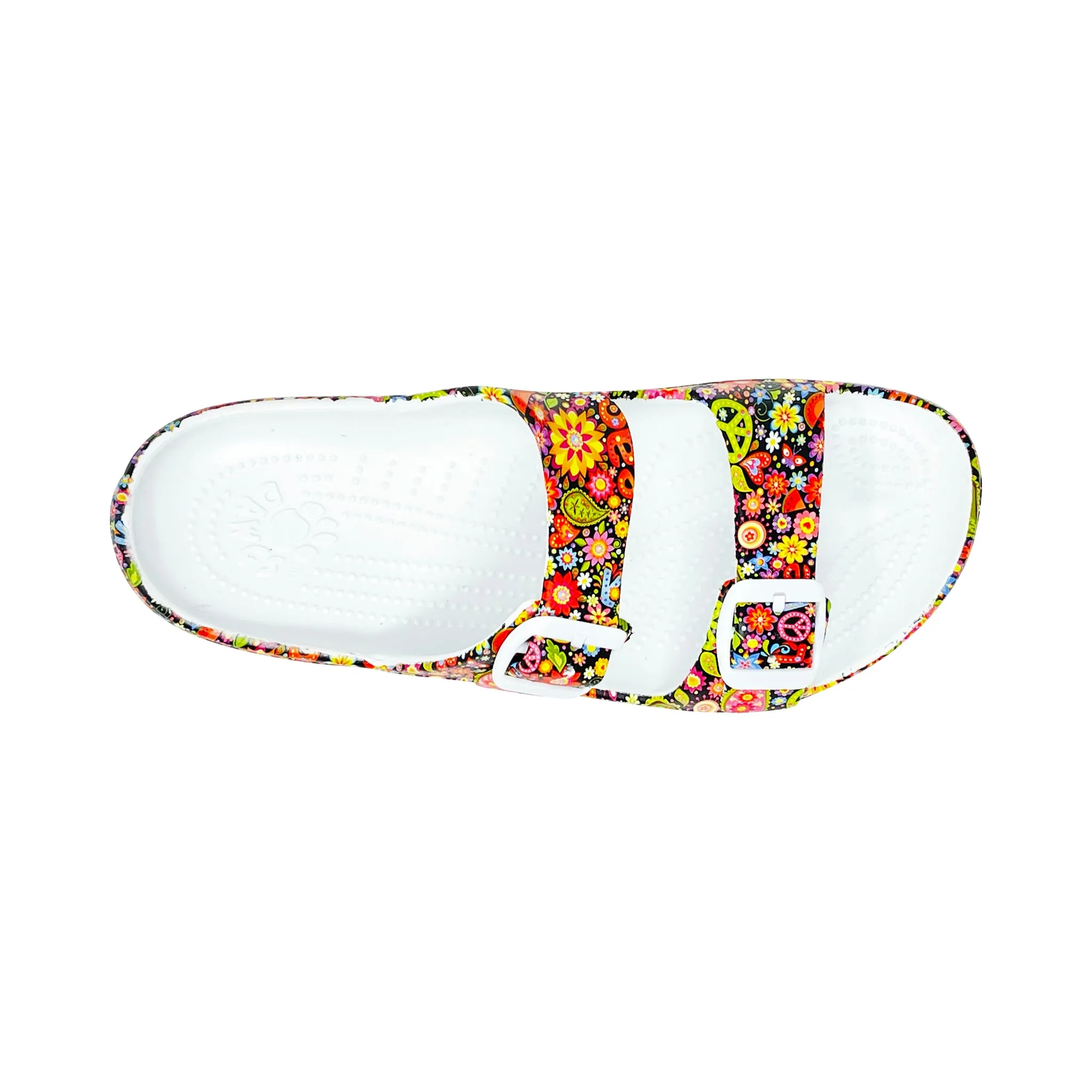 Women's PAW Print Adjustable 2-Strap Sandals - Feelin' Groovy