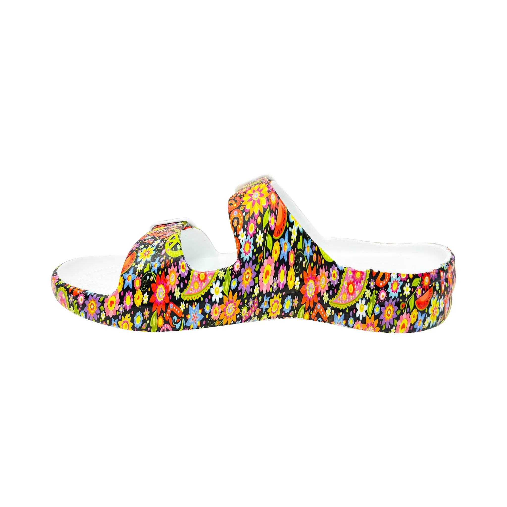 Women's PAW Print Adjustable 2-Strap Sandals - Feelin' Groovy