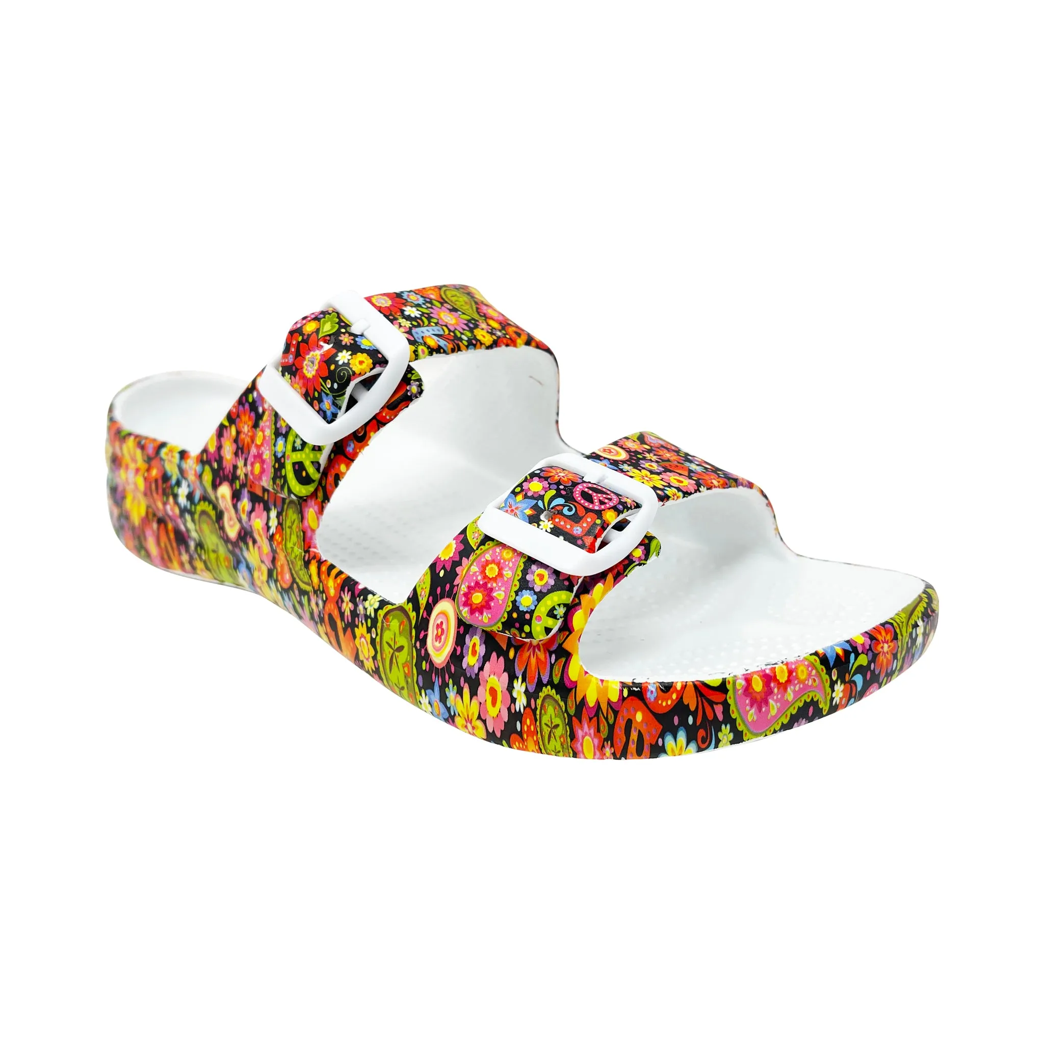 Women's PAW Print Adjustable 2-Strap Sandals - Feelin' Groovy